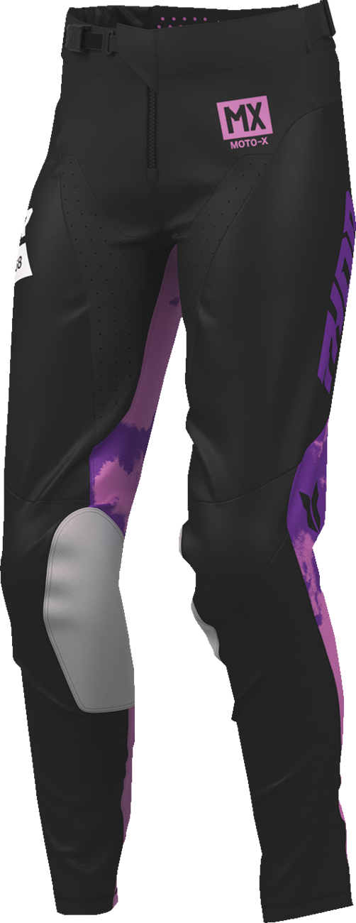 Thor Womens Launchmode Bleach Black/orchid 9/10 Pants