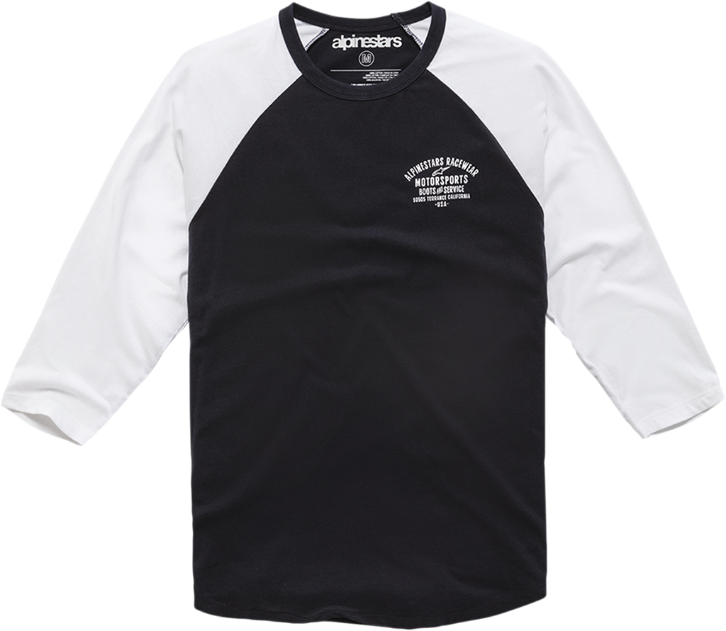 ALPINESTARS Booted Raglan T-Shirt - Black/White - Large