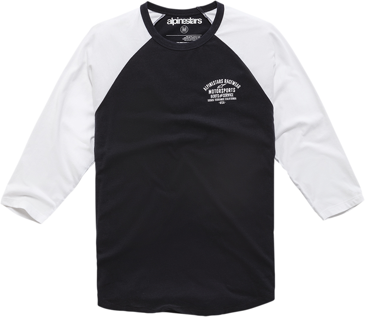 ALPINESTARS Booted Raglan T-Shirt - Black/White - Large