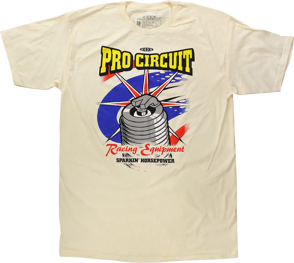 PRO CIRCUIT Spark Plug T-Shirt - Cream - Medium