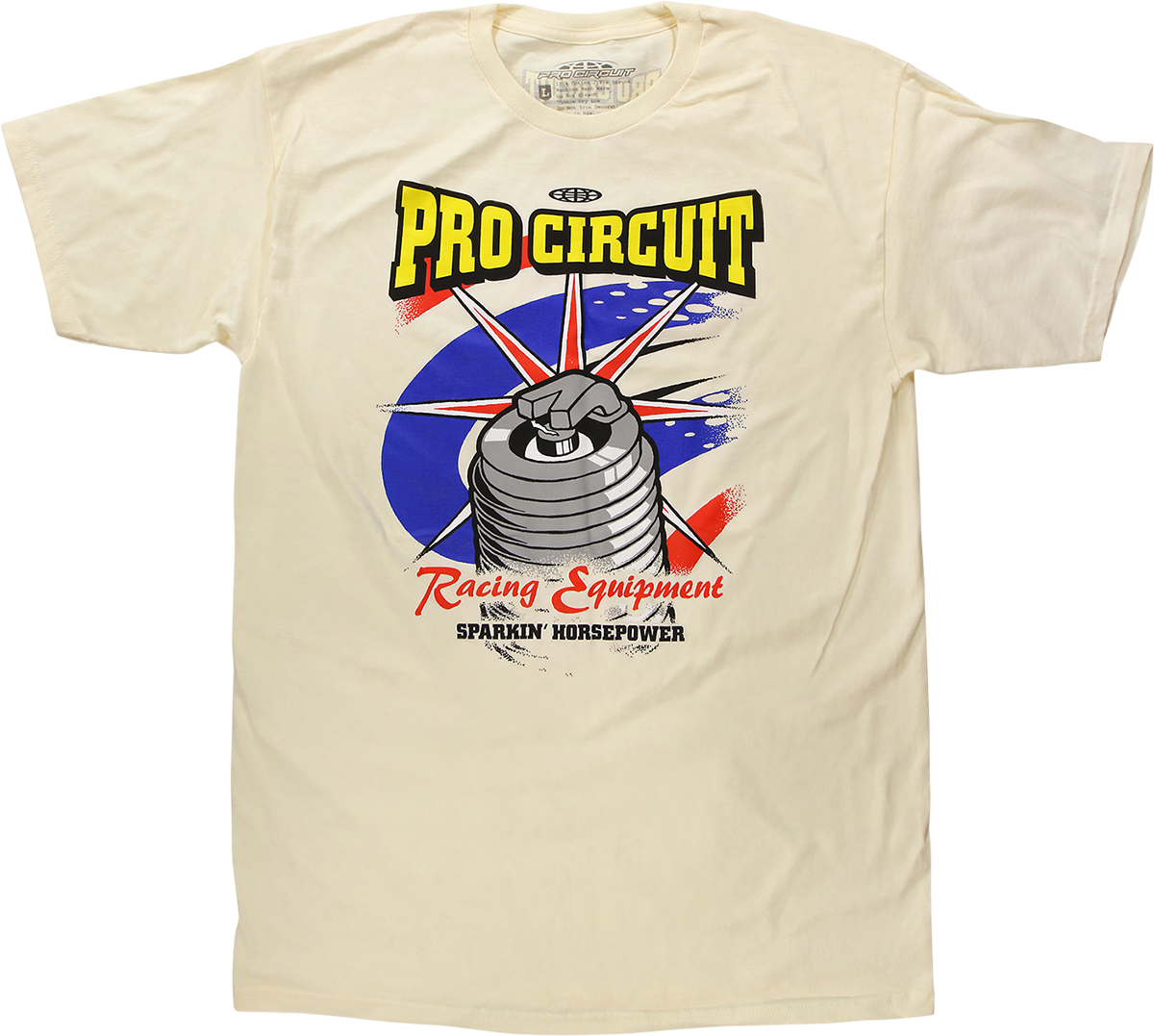 PRO CIRCUIT Spark Plug T-Shirt - Cream - Medium