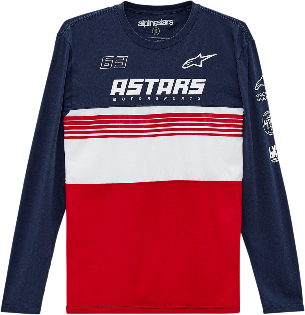 ALPINESTARS Turbo Long-Sleeve T-Shirt - Navy/Red - XL