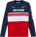 ALPINESTARS Turbo Long-Sleeve T-Shirt - Navy/Red - XL