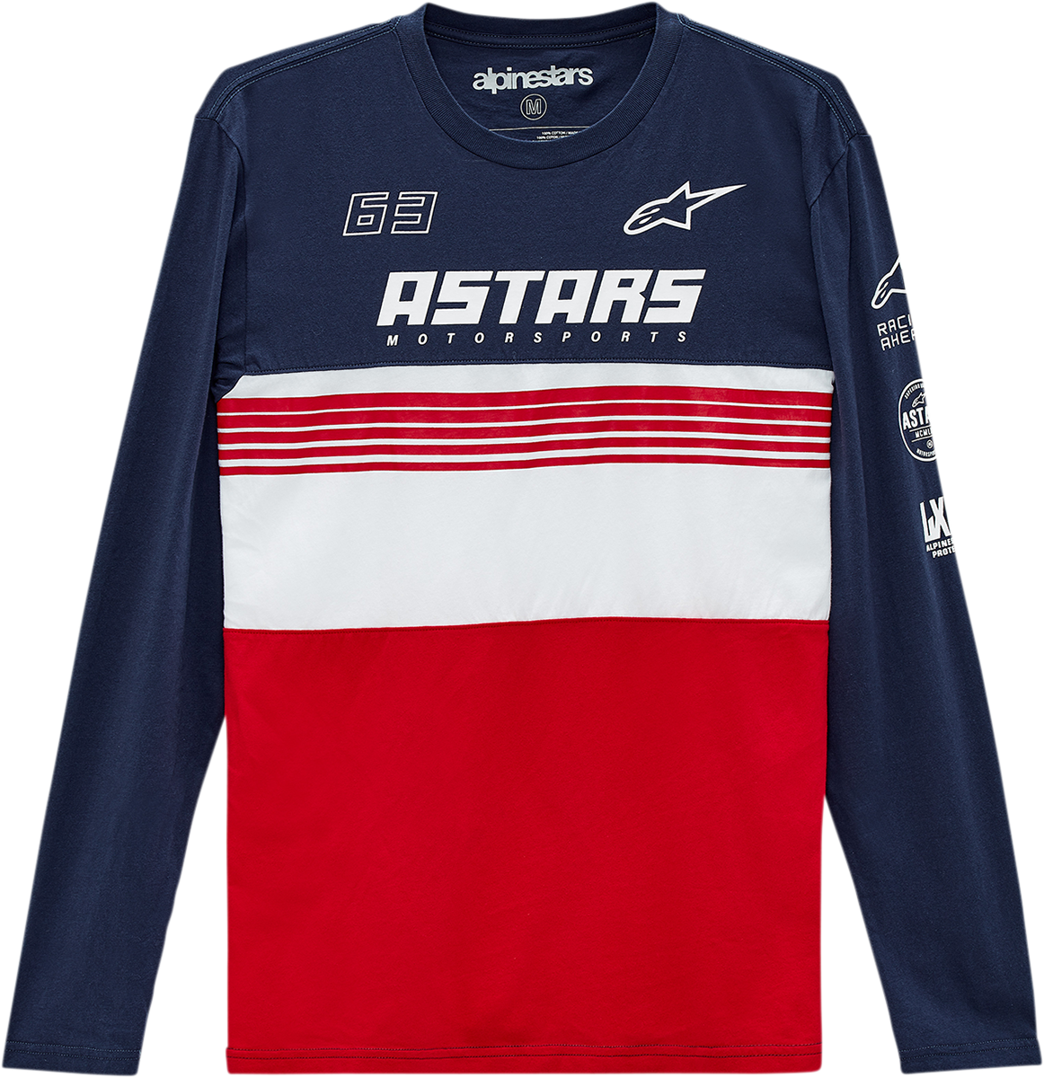 ALPINESTARS Turbo Long-Sleeve T-Shirt - Navy/Red - XL