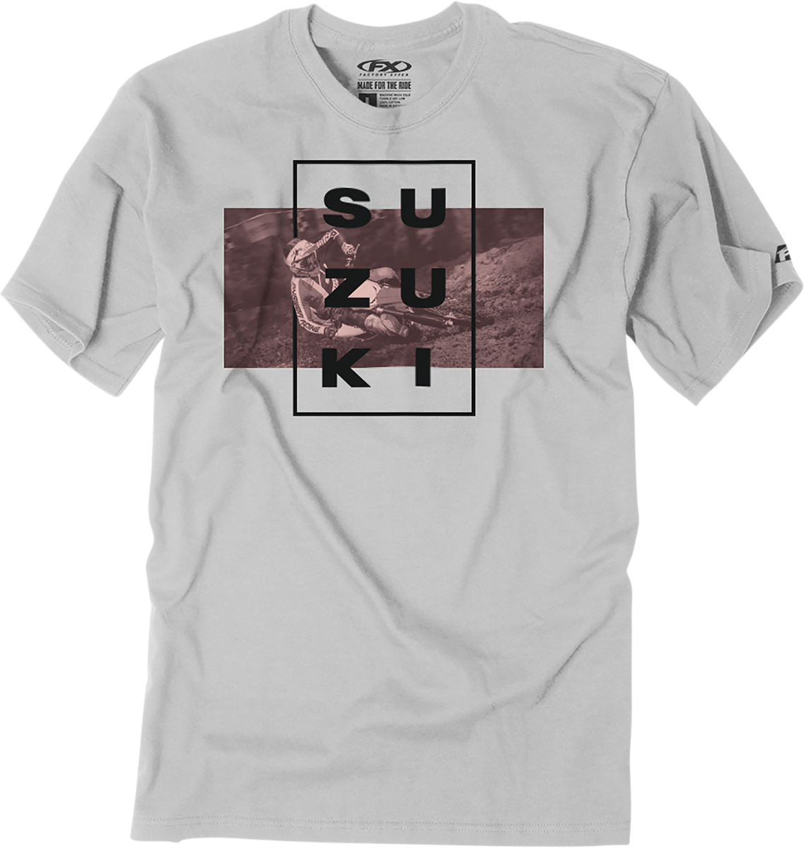 Factory Effex Tee Suzuki Rider - Gray