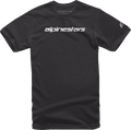 ALPINESTARS Linear Wordmark T-Shirt - Black/Gray - 2XL