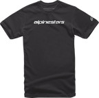 ALPINESTARS Linear Wordmark T-Shirt - Black/Gray - 2XL