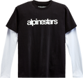 ALPINESTARS Stack Long-Sleeve Knit T-Shirt - Black/White - Medium