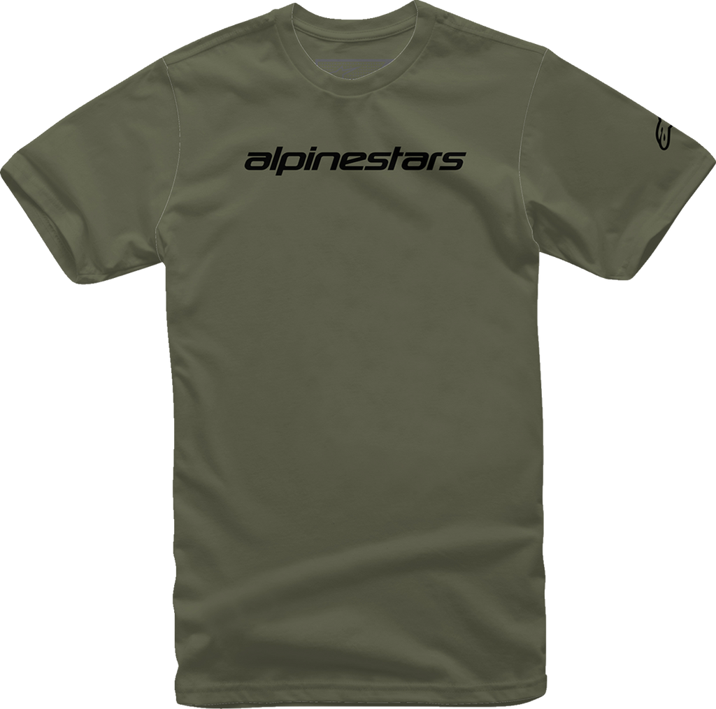 ALPINESTARS Linear Wordmark T-Shirt - Military/Black - Medium