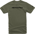 ALPINESTARS Linear Wordmark T-Shirt - Military/Black - Medium