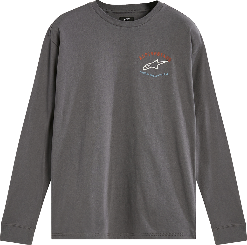 ALPINESTARS Full Face Long-Sleeve T-Shirt - Charcoal - Medium