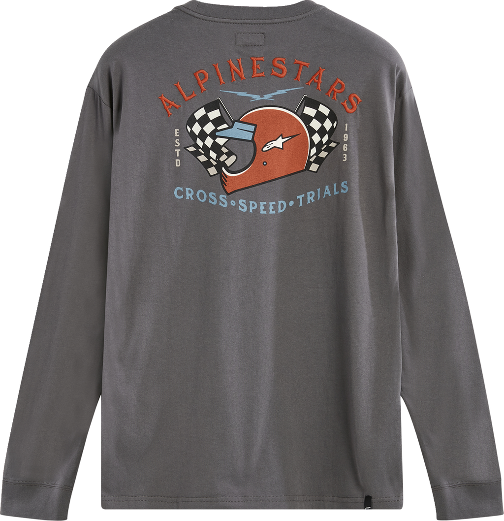 ALPINESTARS Full Face Long-Sleeve T-Shirt - Charcoal - Medium
