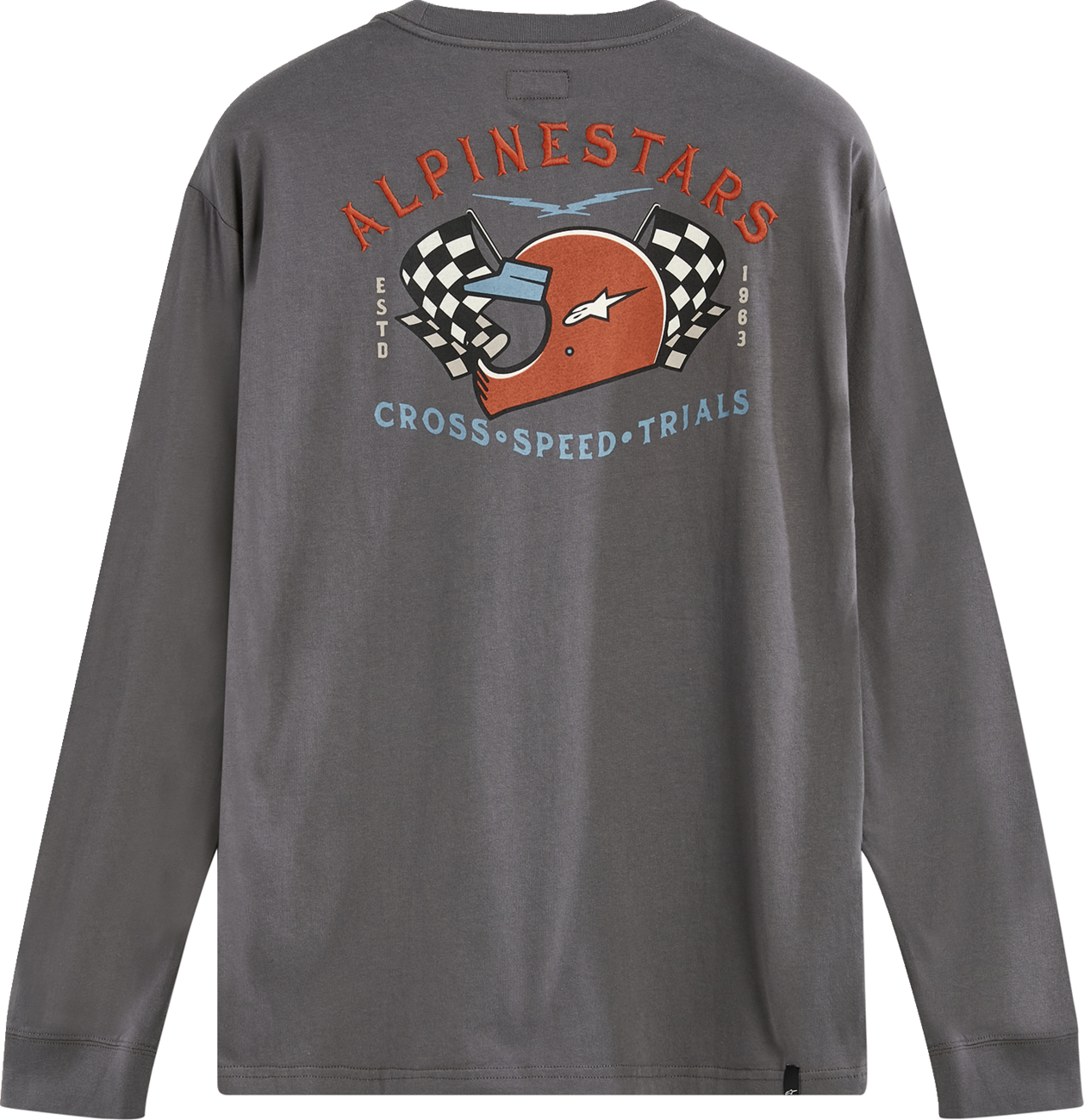 ALPINESTARS Full Face Long-Sleeve T-Shirt - Charcoal - Medium