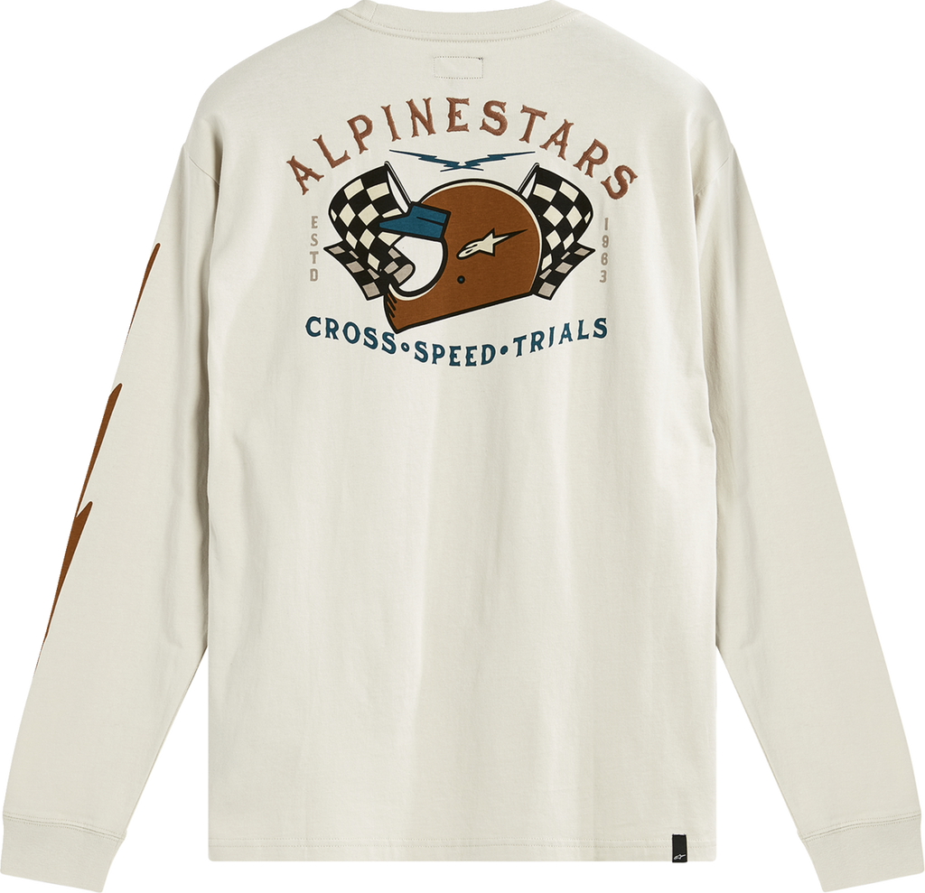 ALPINESTARS Full Face Long-Sleeve T-Shirt - Off White - Medium