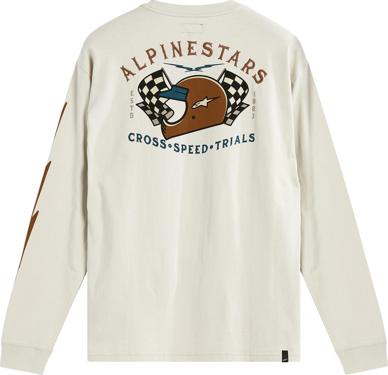 ALPINESTARS Full Face Long-Sleeve T-Shirt - Off White - Medium