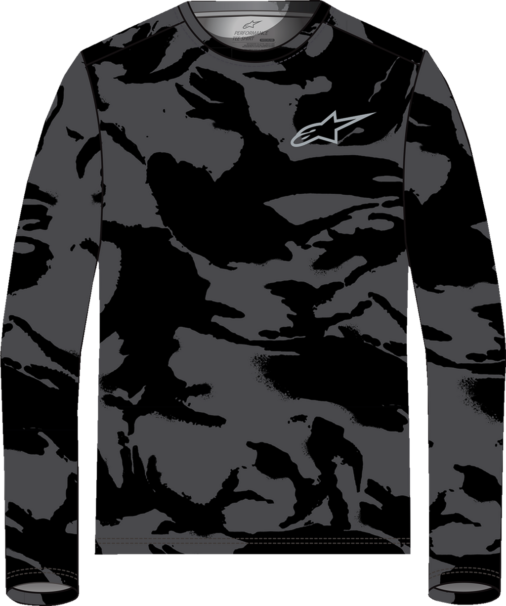 ALPINESTARS Performance Long-Sleeve T-Shirt - Black/Camo - XL