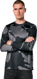 ALPINESTARS Performance Long-Sleeve T-Shirt - Black/Camo - XL