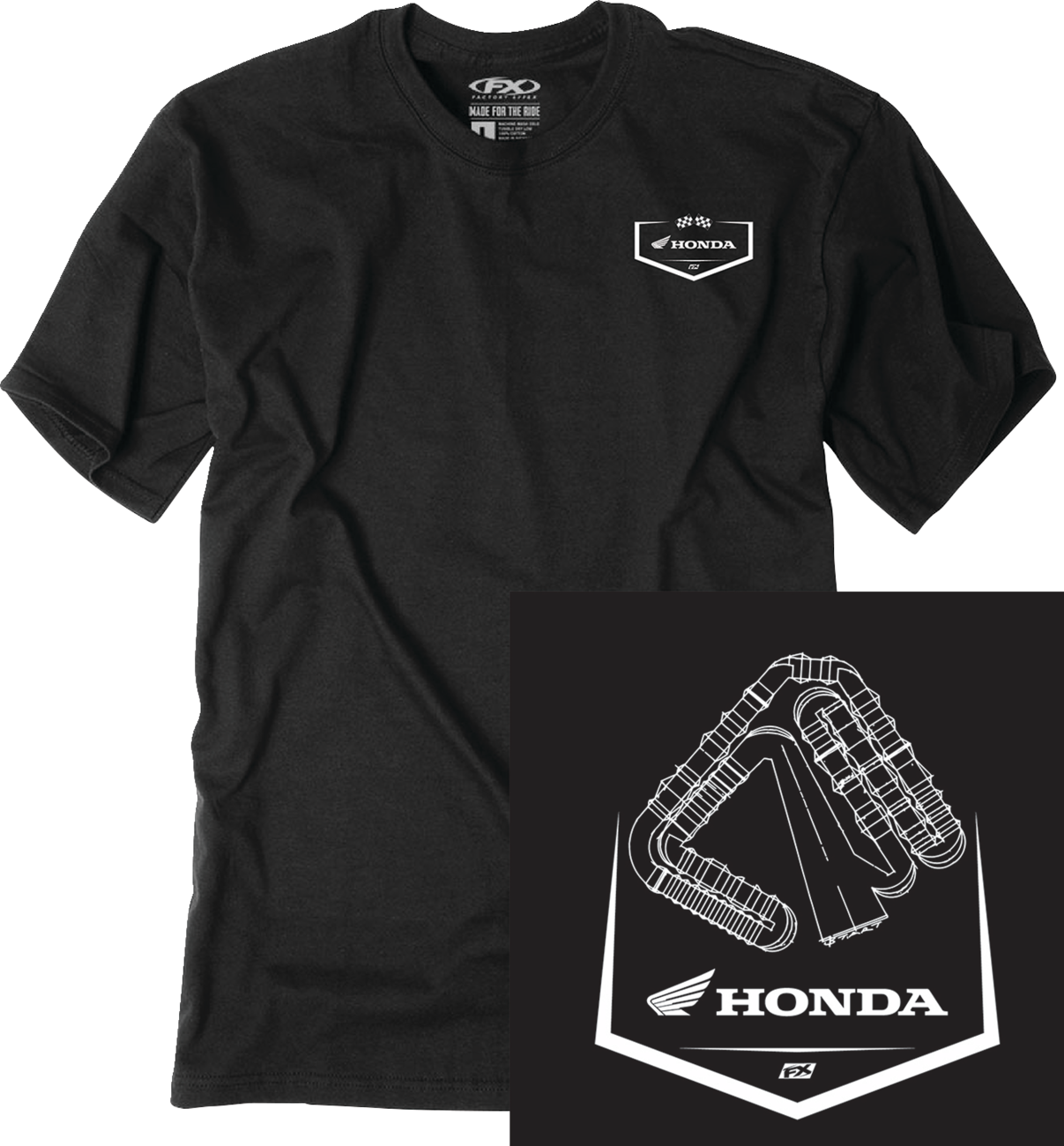 Factory Effex Tee Honda Track - Black
