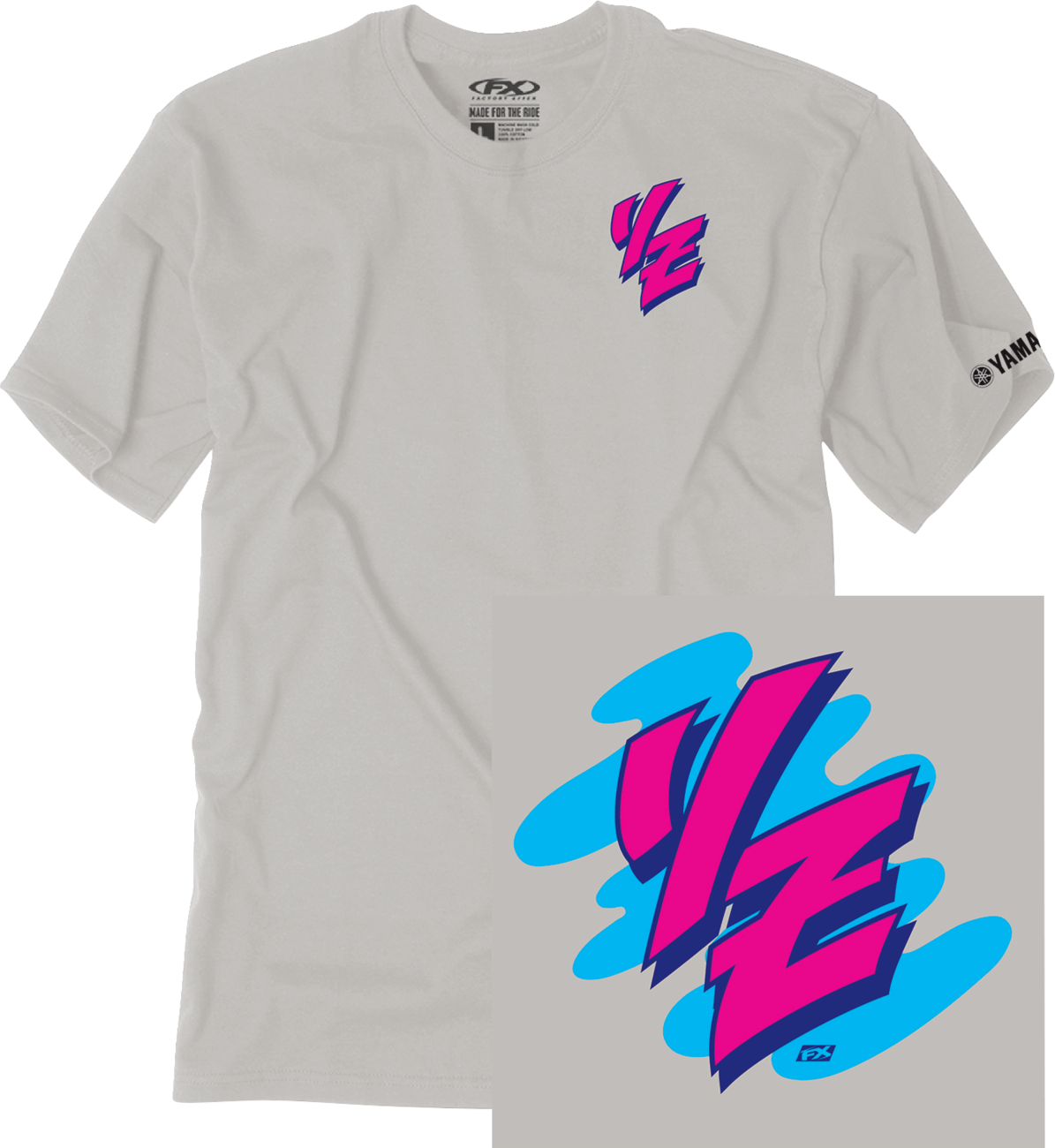 Factory Effex Tee Yamaha Retro Yz Lt - Gray