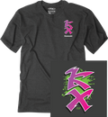 Factory Effex Tee Kawasaki Retro Kx Hthr - Chrome