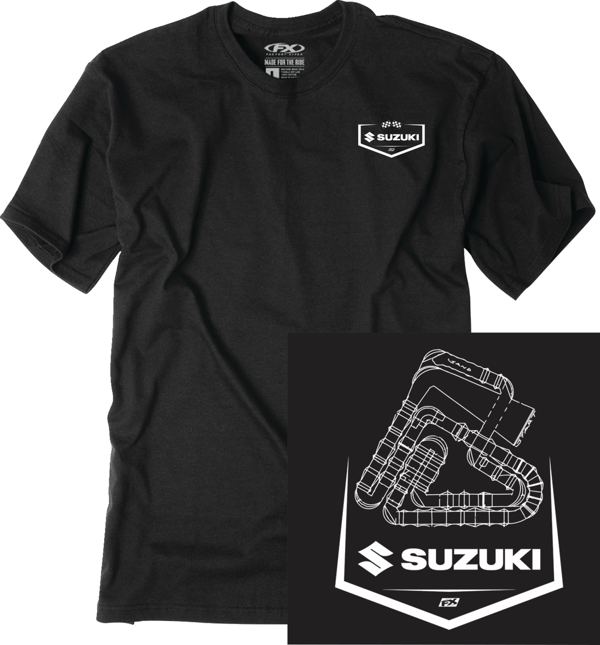Factory Effex Tee Suzuki Track - Black