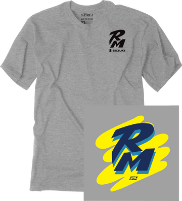 Factory Effex Tee Suzuki Retro Rm Hthr - Gray