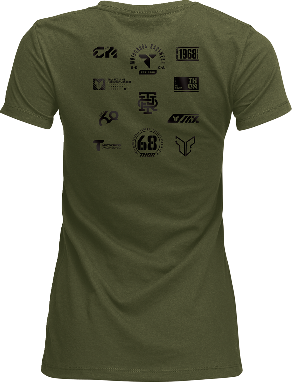 Thor Tee Womens Patched Up Military Green