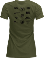 Thor Tee Womens Patched Up Military Green