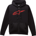 ALPINESTARS Ageless II Zip Hoodie - Black/Red - 2XL
