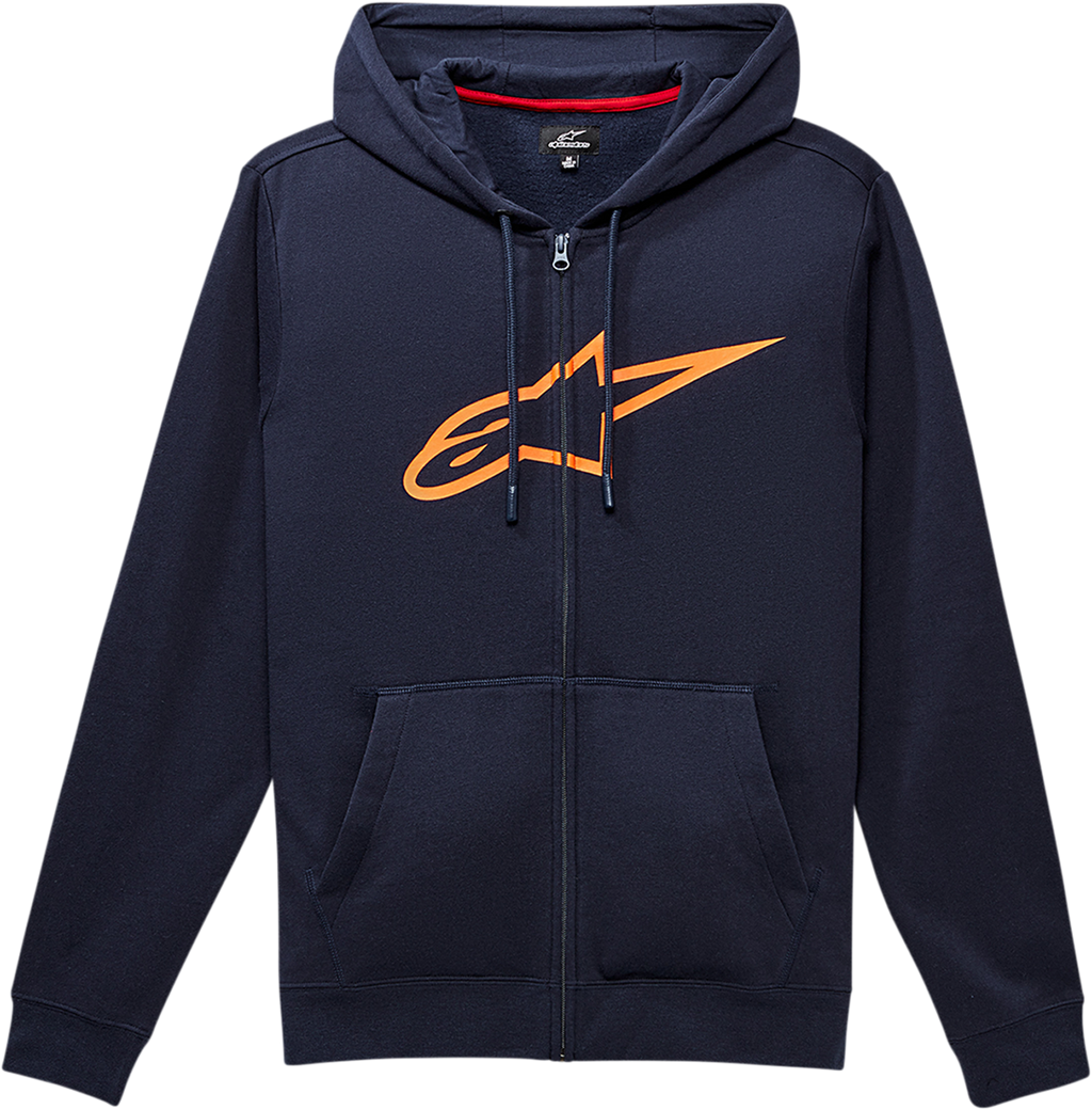 ALPINESTARS Ageless II Zip Hoodie - Navy/Orange - Large