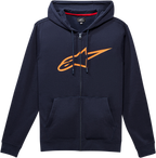 ALPINESTARS Ageless II Zip Hoodie - Navy/Orange - Large