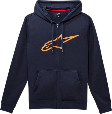 ALPINESTARS Ageless II Zip Hoodie - Navy/Orange - Large