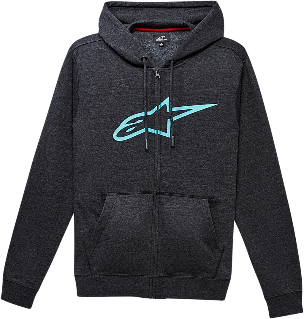 ALPINESTARS Ageless II Zip Hoodie - Charcoal/Turquoise - 2XL