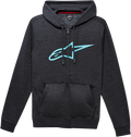 ALPINESTARS Ageless II Zip Hoodie - Charcoal/Turquoise - 2XL