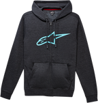 ALPINESTARS Ageless II Zip Hoodie - Charcoal/Turquoise - 2XL