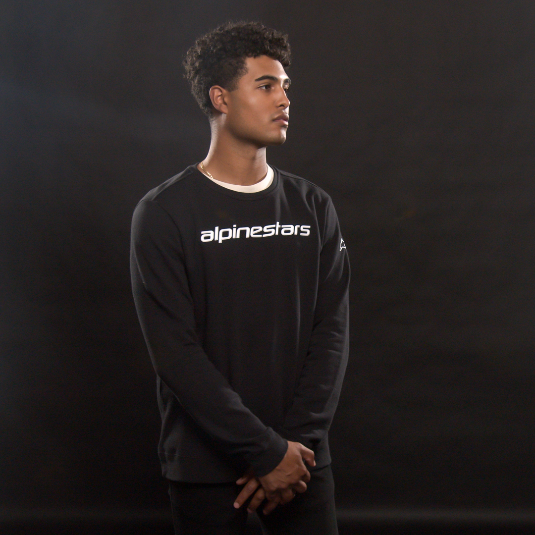 ALPINESTARS Linear Crew Fleece - Black/White - XL