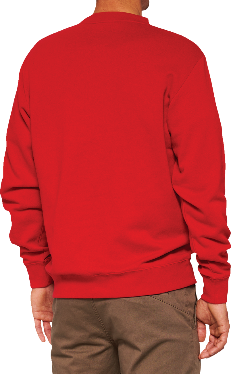 100% Icon Long-Sleeve Fleece Sweatshirt - Red