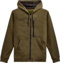ALPINESTARS Asymmetrical Zip-up Hoodie - Military - Large