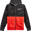 ALPINESTARS Camo Block Hoodie - Charcoal Heather/Warm Red - Medium