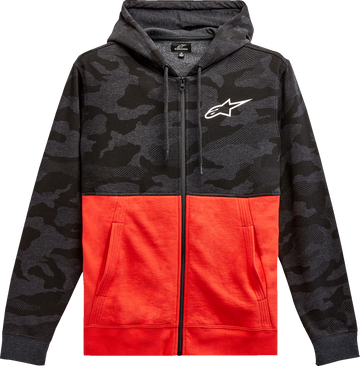 ALPINESTARS Camo Block Hoodie - Charcoal Heather/Warm Red - Medium