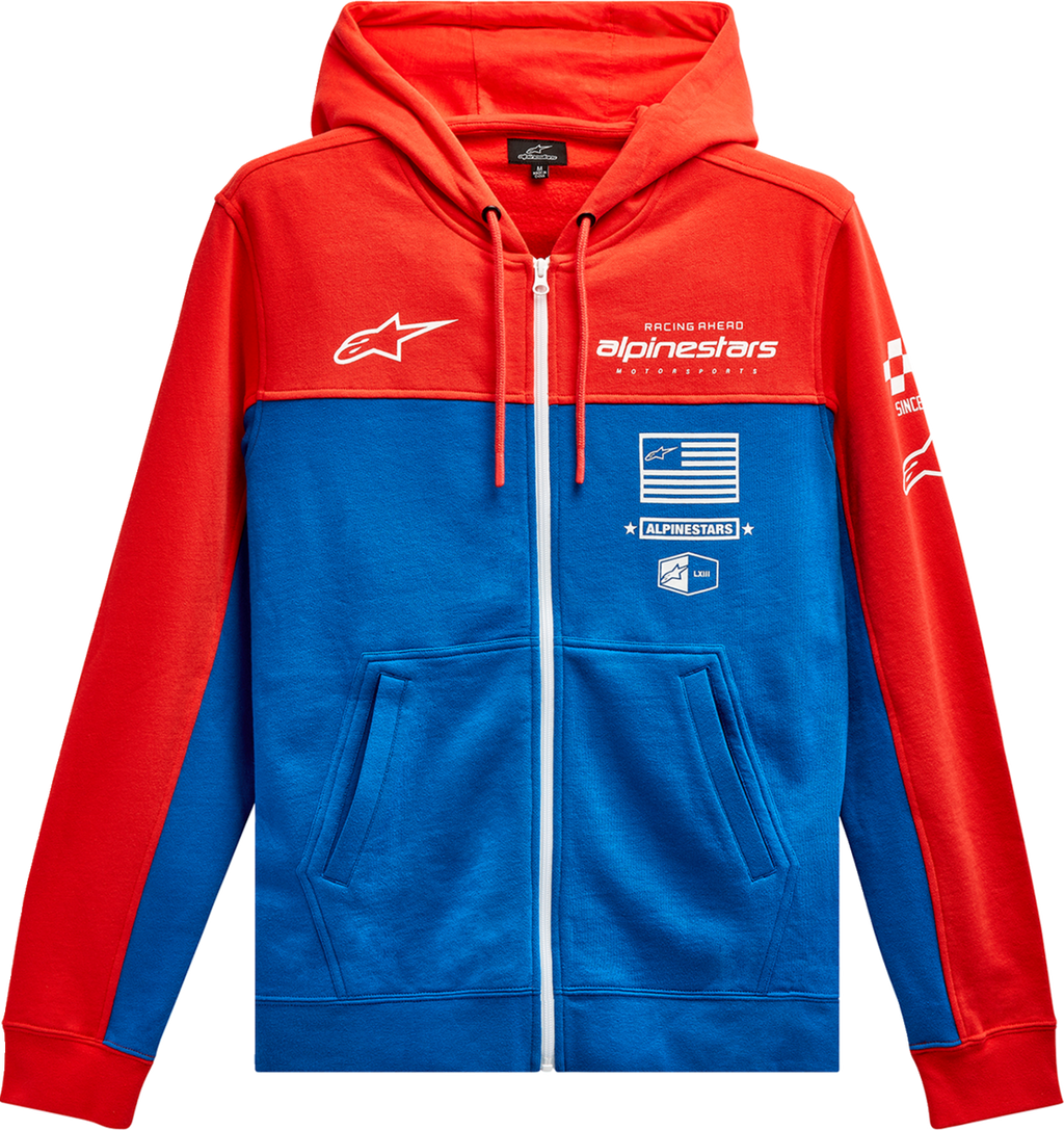 ALPINESTARS H Block Hoodie - Warm Red/Bright Blue - XL