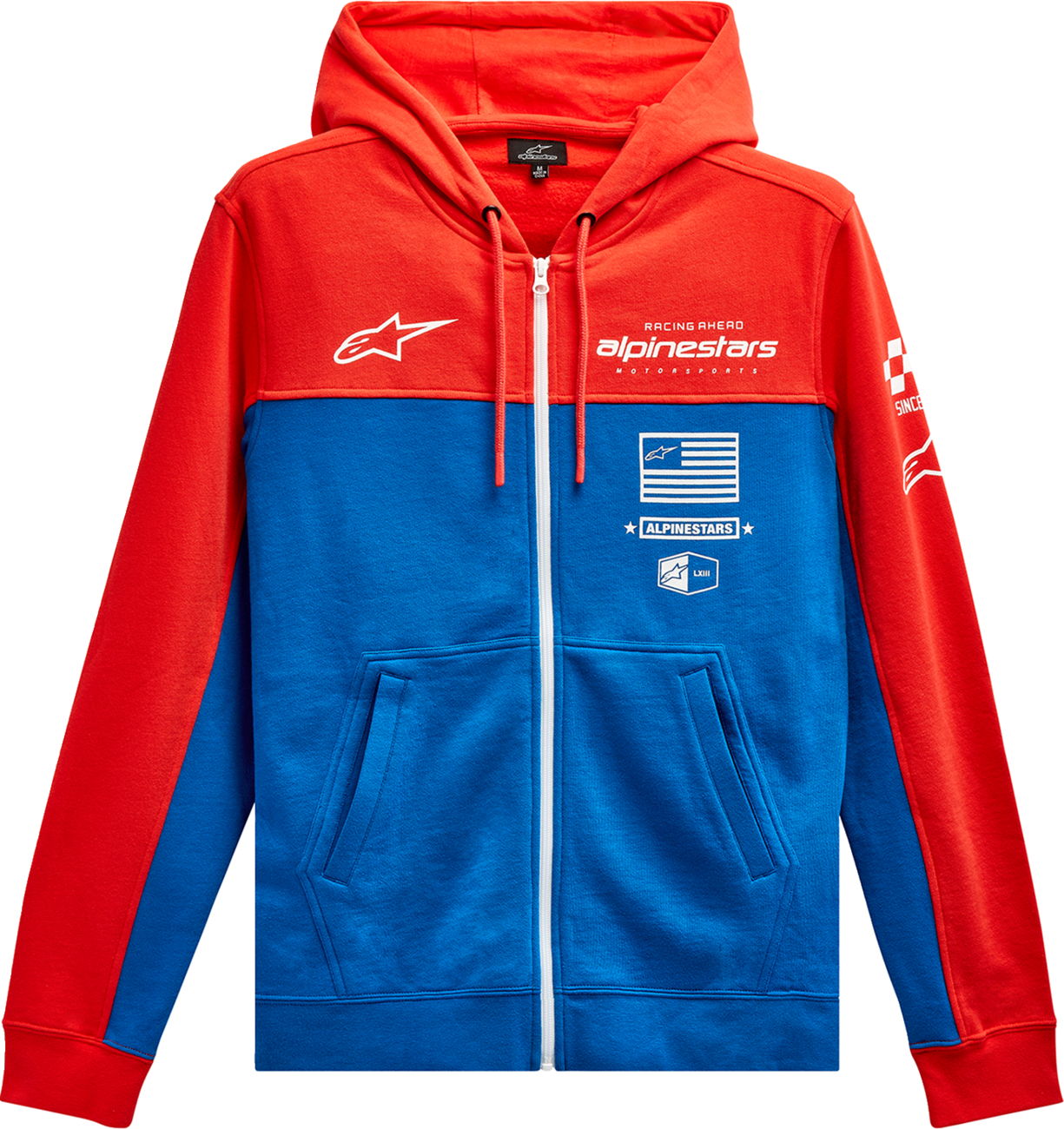 ALPINESTARS H Block Hoodie - Warm Red/Bright Blue - XL