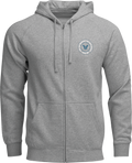 Thor Badge Zip-Up Hoodie - Heather Gray