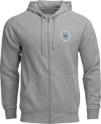 Thor Badge Zip-Up Hoodie - Heather Gray