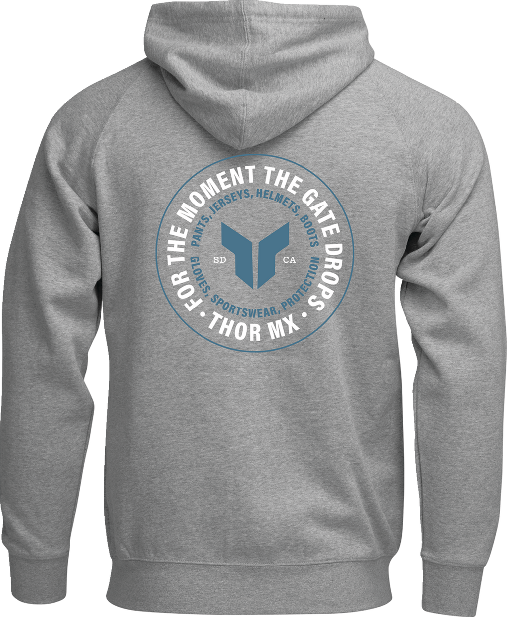 Thor Badge Zip-Up Hoodie - Heather Gray
