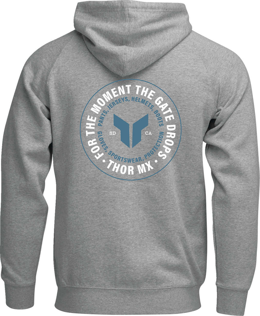 Thor Badge Zip-Up Hoodie - Heather Gray