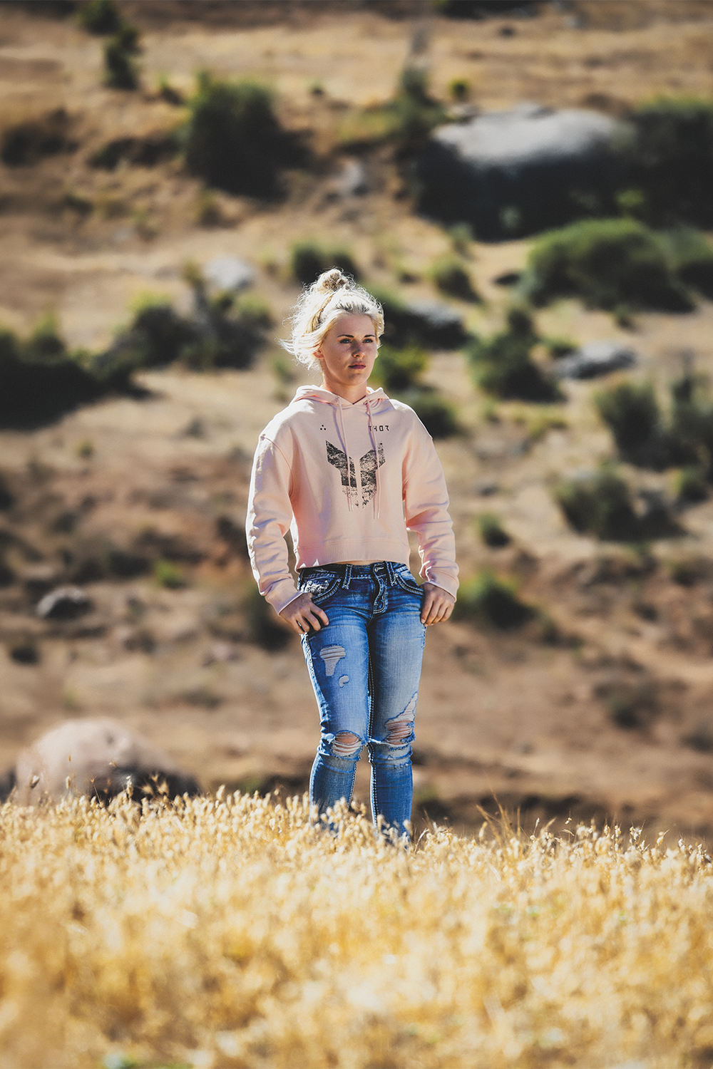 Thor Women's Iconic Pullover Crop Hoodie - Pink