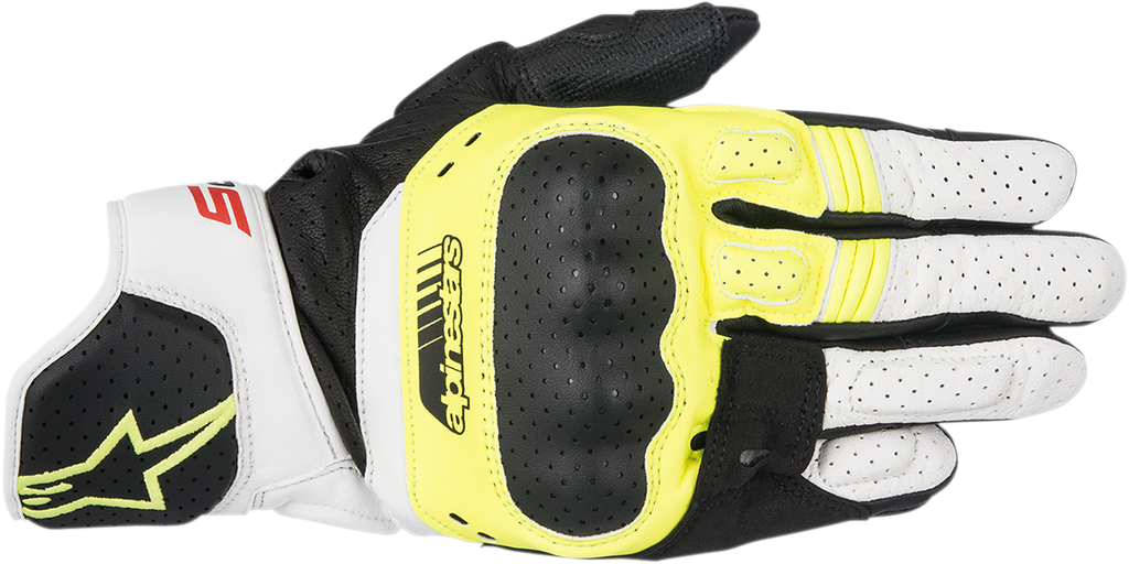 ALPINESTARS SP-5 Gloves - Black/Fluo Yellow/White - 3XL