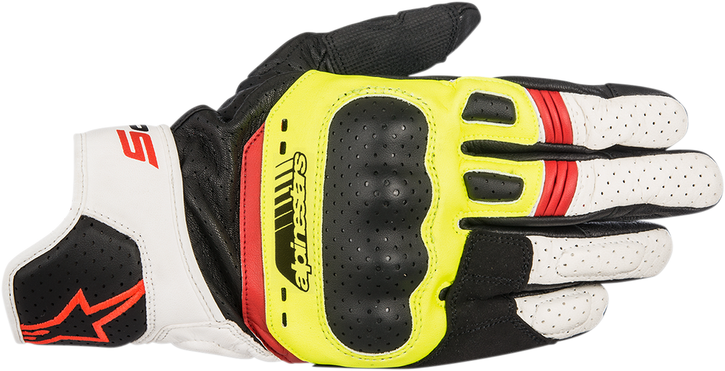ALPINESTARS SP-5 Gloves - Black/Fluo Yellow/White/Fluo Red - 3XL