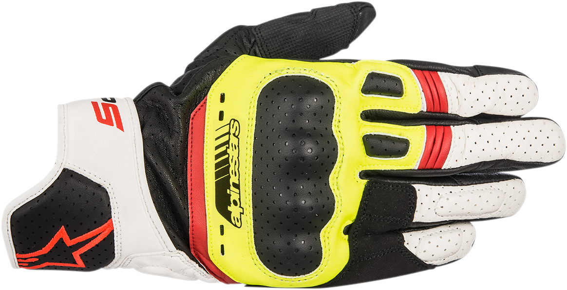 ALPINESTARS SP-5 Gloves - Black/Fluo Yellow/White/Fluo Red - 3XL